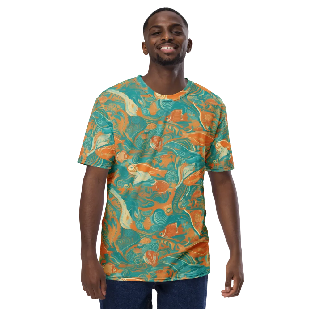 Coral Rhapsody on Men's Crew Neck T-Shirt — Front