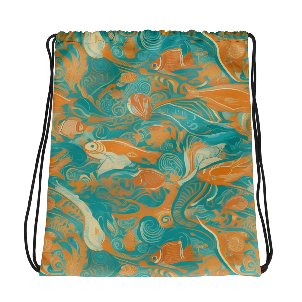 Coral Rhapsody on Drawstring Bag — Photo