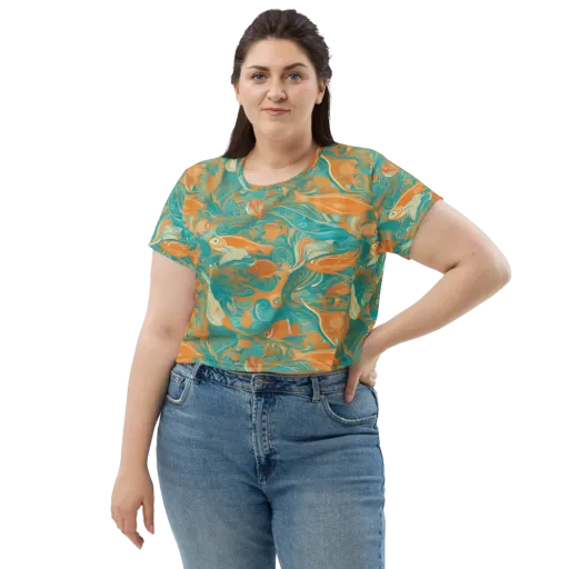 Coral Rhapsody on a Crop Tee