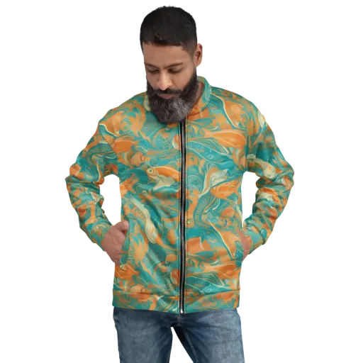 Coral Rhapsody on a Bomber Jacket