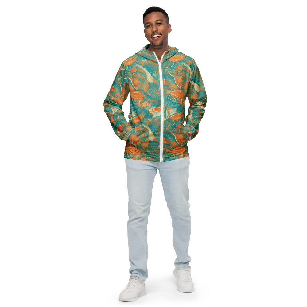 Coral Rhapsody on Men's Windbreaker — Front