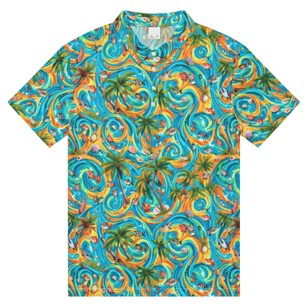 Paradise Gyre on Men's Slim Fit Polo Shirt — Front
