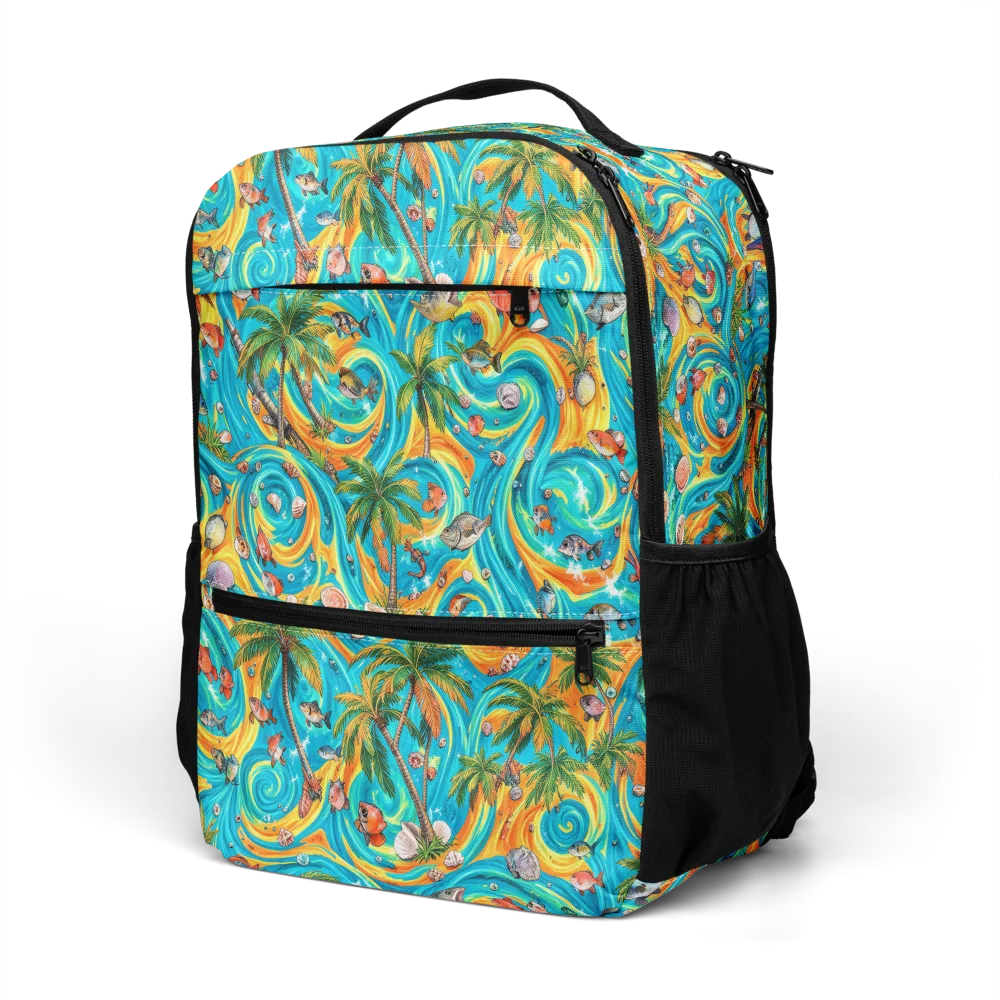 Paradise Gyre on Utility Backpack — Left Front