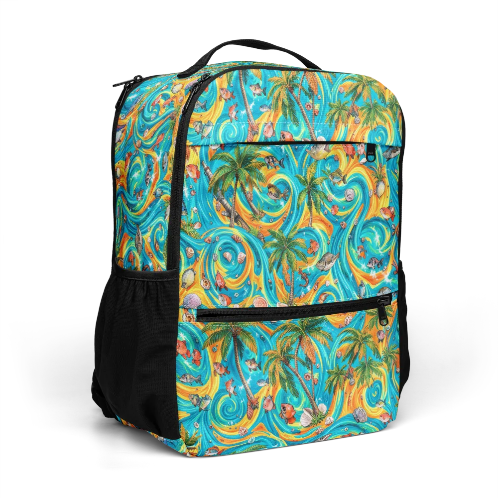 Paradise Gyre on Utility Backpack — Right Front