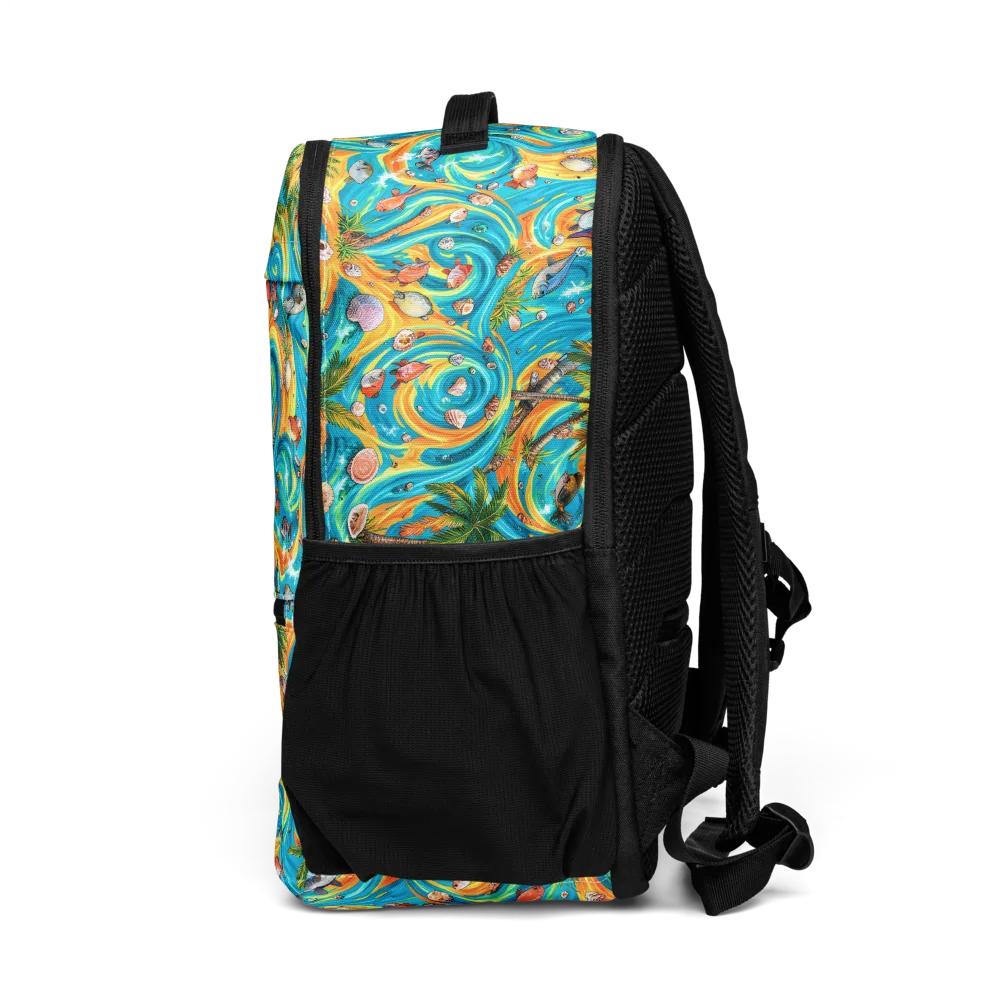 Paradise Gyre on Utility Backpack — Left