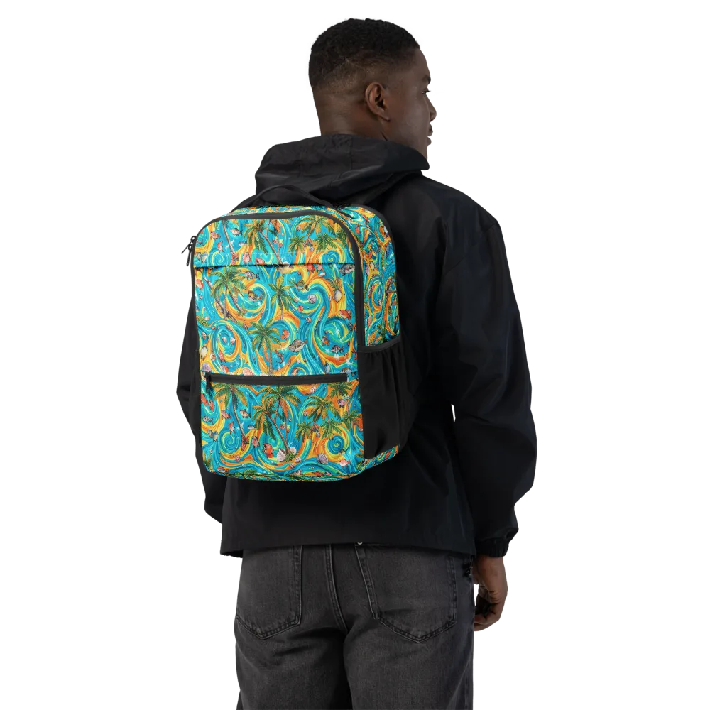 Paradise Gyre on Utility Backpack — Back