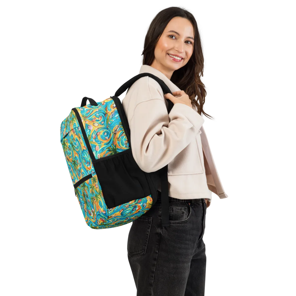 Paradise Gyre on Utility Backpack — Right