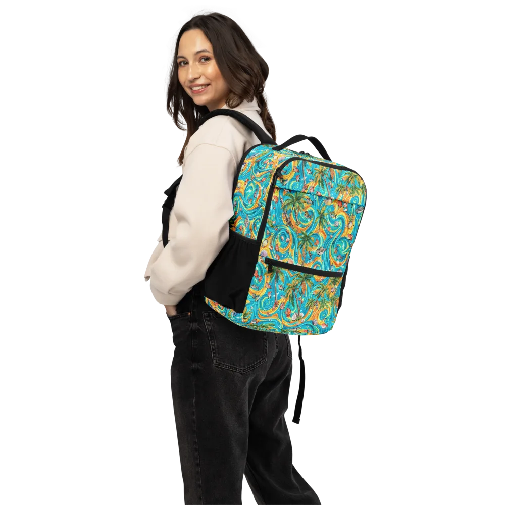 Paradise Gyre on Utility Backpack — Back