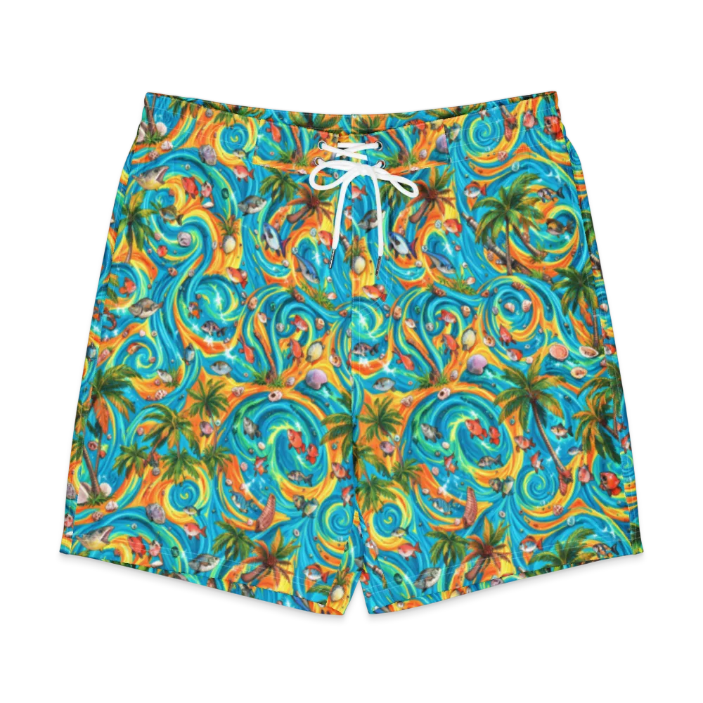 Paradise Gyre on Men's Board Shorts — Front