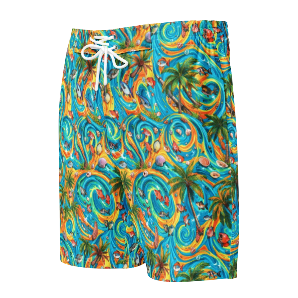 Paradise Gyre on Men's Board Shorts — Front