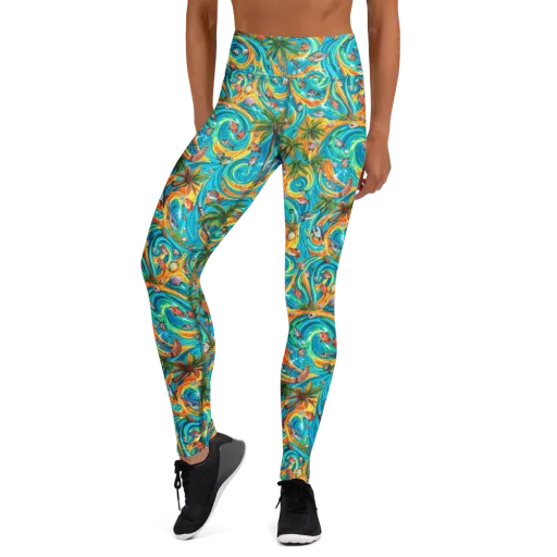 Paradise Gyre on a Yoga Leggings