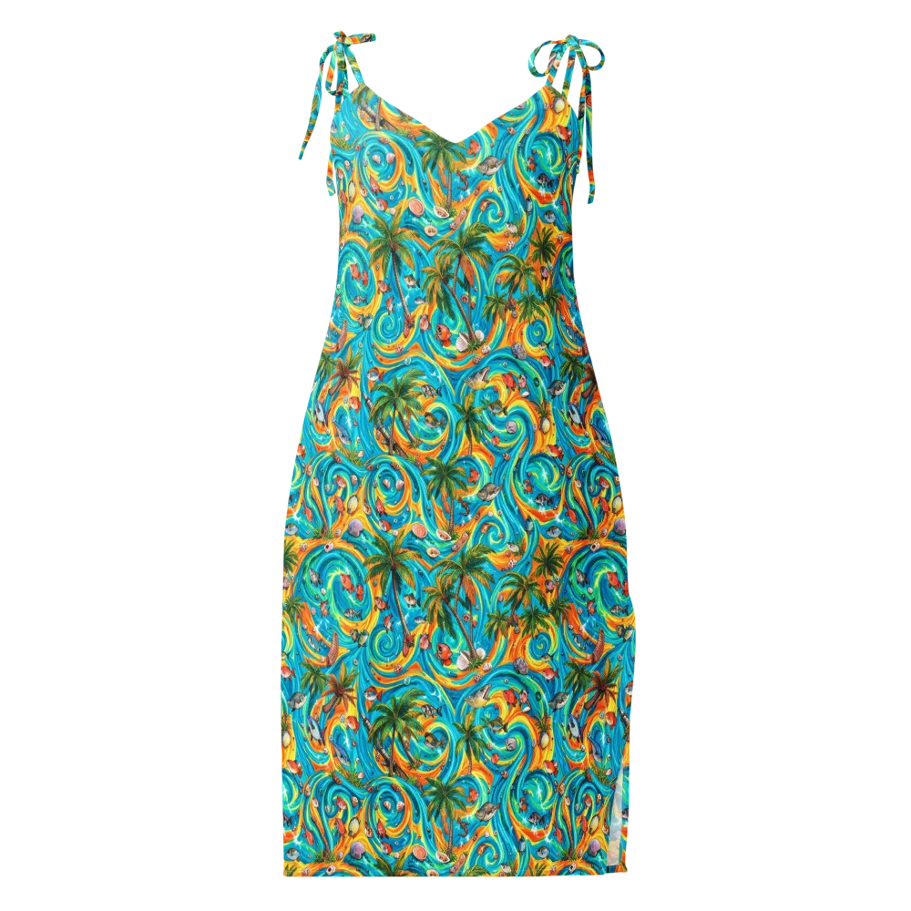 Paradise Gyre on Slip Dress — Front