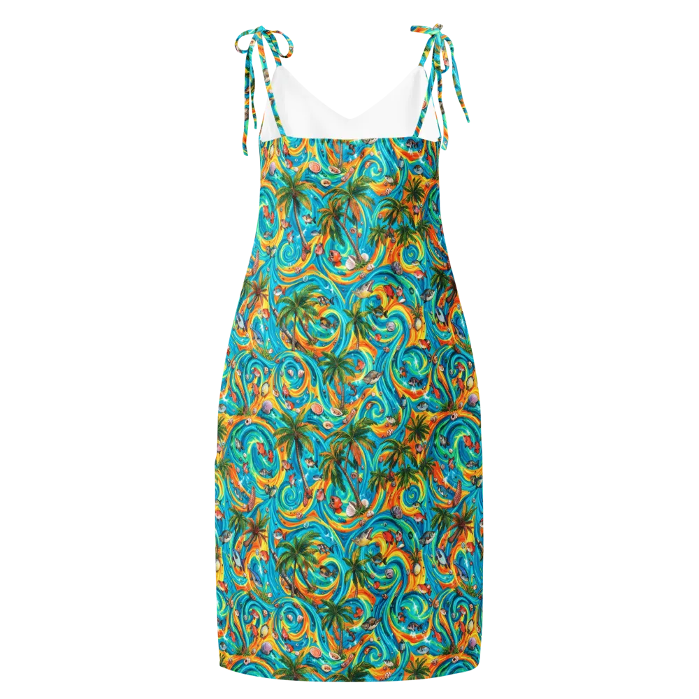 Paradise Gyre on Slip Dress — Back
