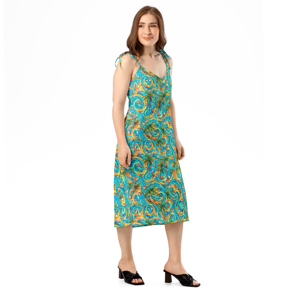 Paradise Gyre on Slip Dress — Right Front