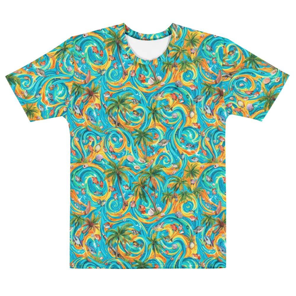 Paradise Gyre on Men's Cotton Crew Neck T-Shirt — Front