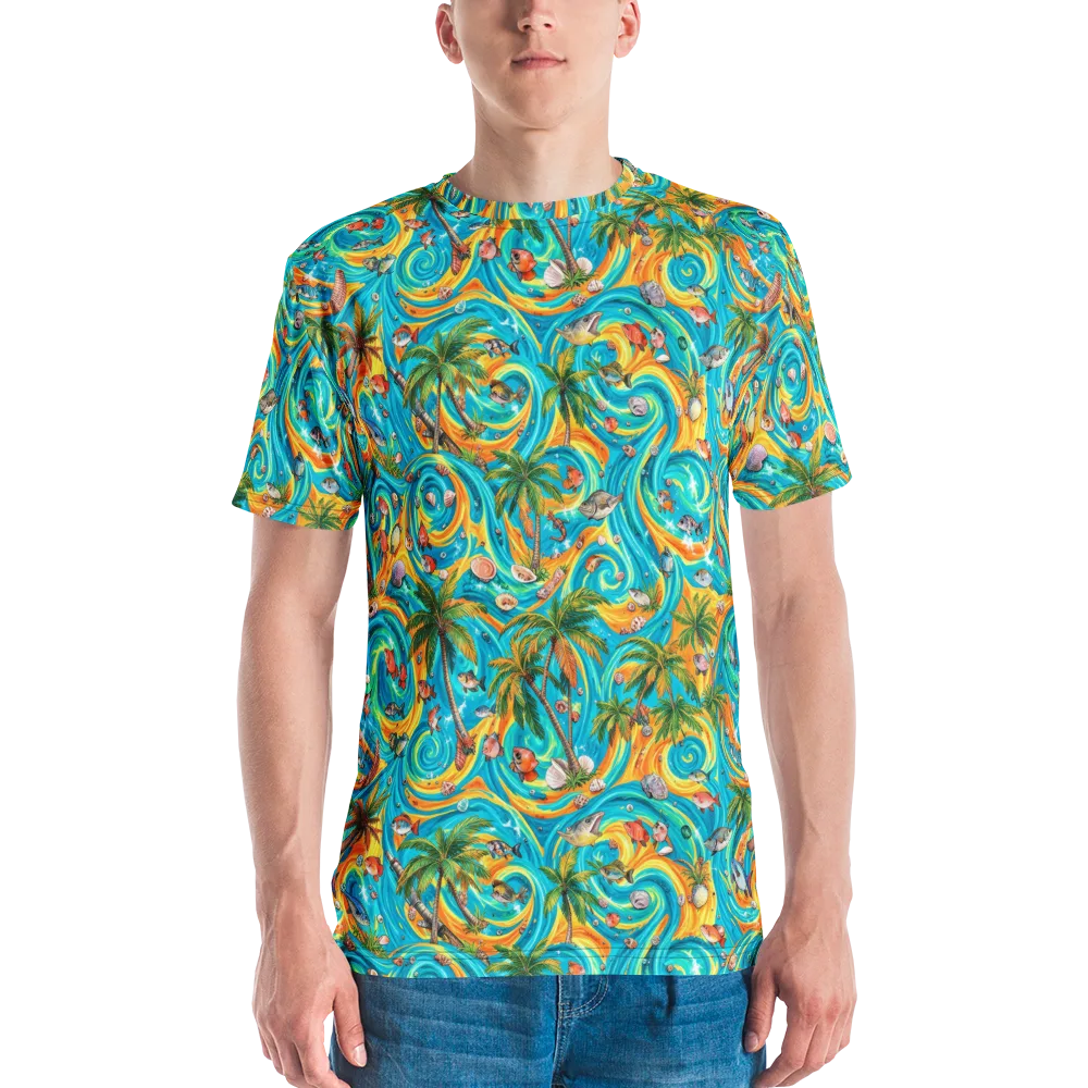 Paradise Gyre on Men's Crew Neck T-Shirt — Front