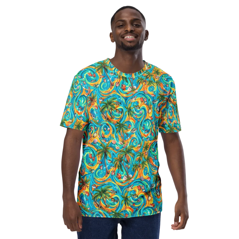 Paradise Gyre on Men's Crew Neck T-Shirt — Front
