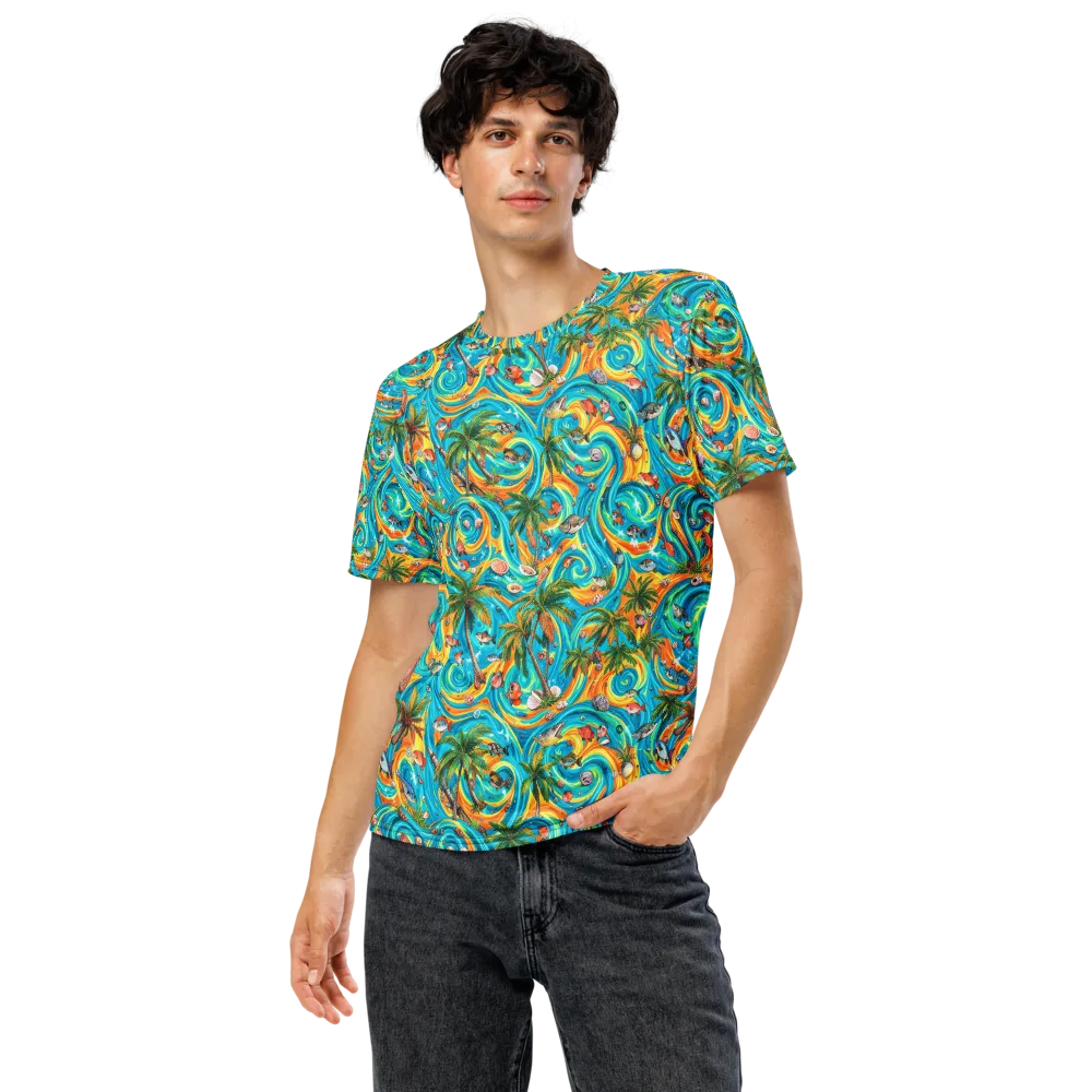 Paradise Gyre on Men's Crew Neck T-Shirt — Front