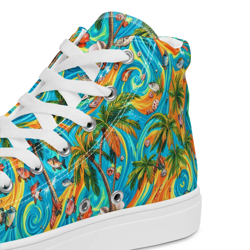 Paradise Gyre on Men's High Top Canvas Shoes — Product details 2