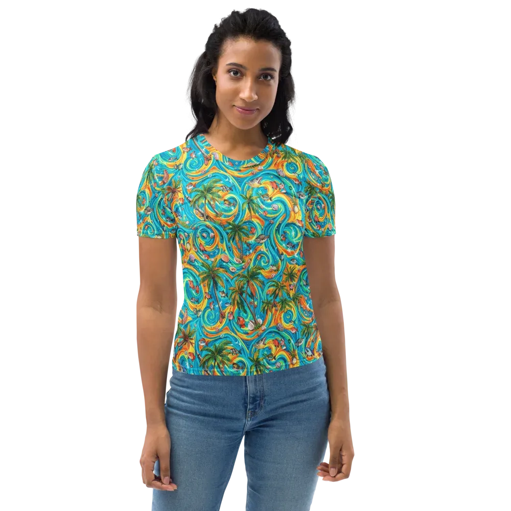 Paradise Gyre on Women's Crew Neck T-Shirt — Front