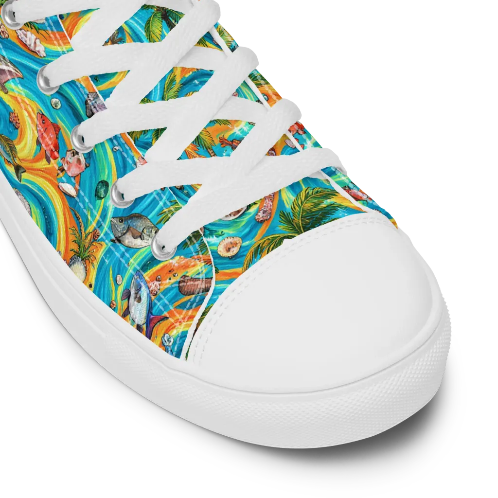 Paradise Gyre on Women's High Top Canvas Shoes — Product details