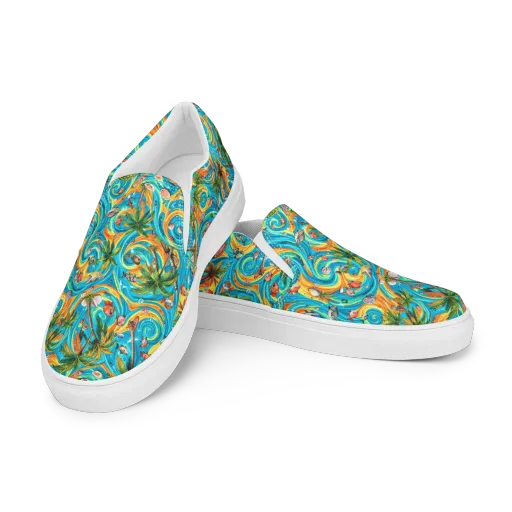 Paradise Gyre on a Men's Slip-On Canvas Shoes