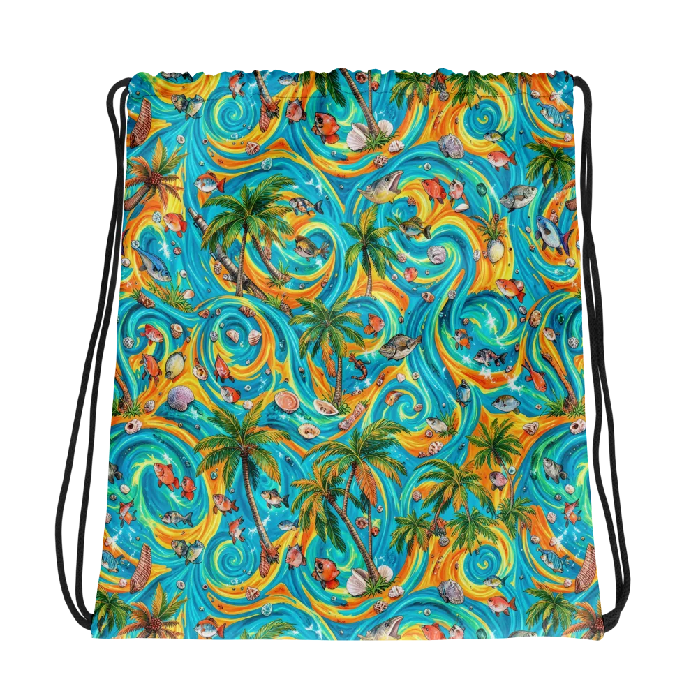 Paradise Gyre on Drawstring Bag — Photo