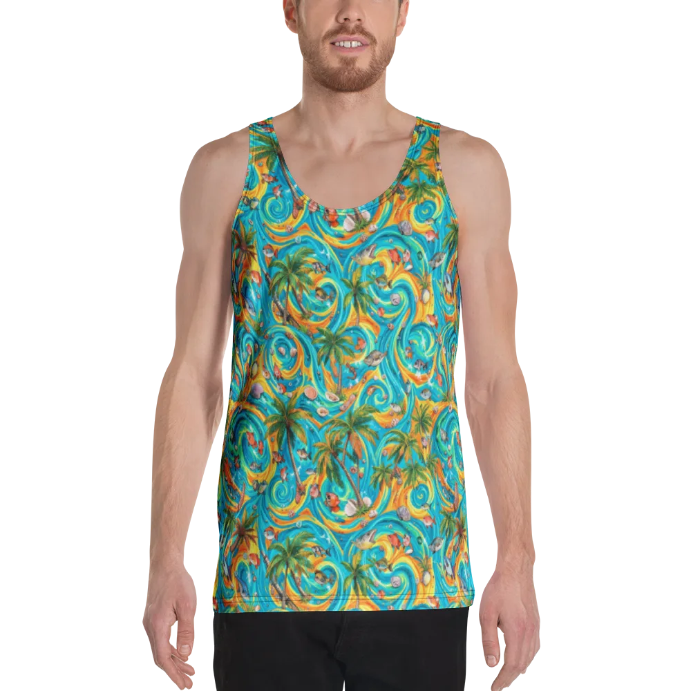 Paradise Gyre on Men's Tank Top — Front