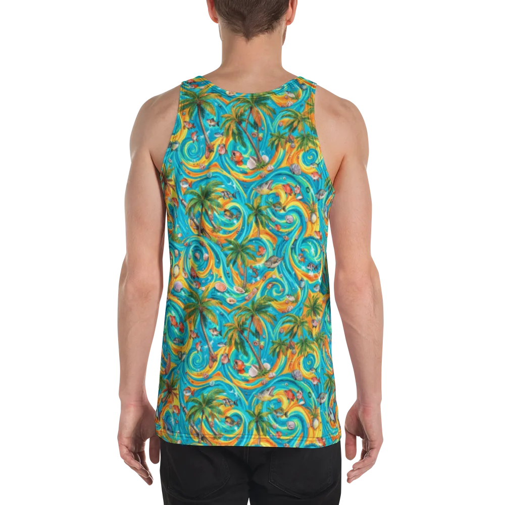 Paradise Gyre on Men's Tank Top — Back