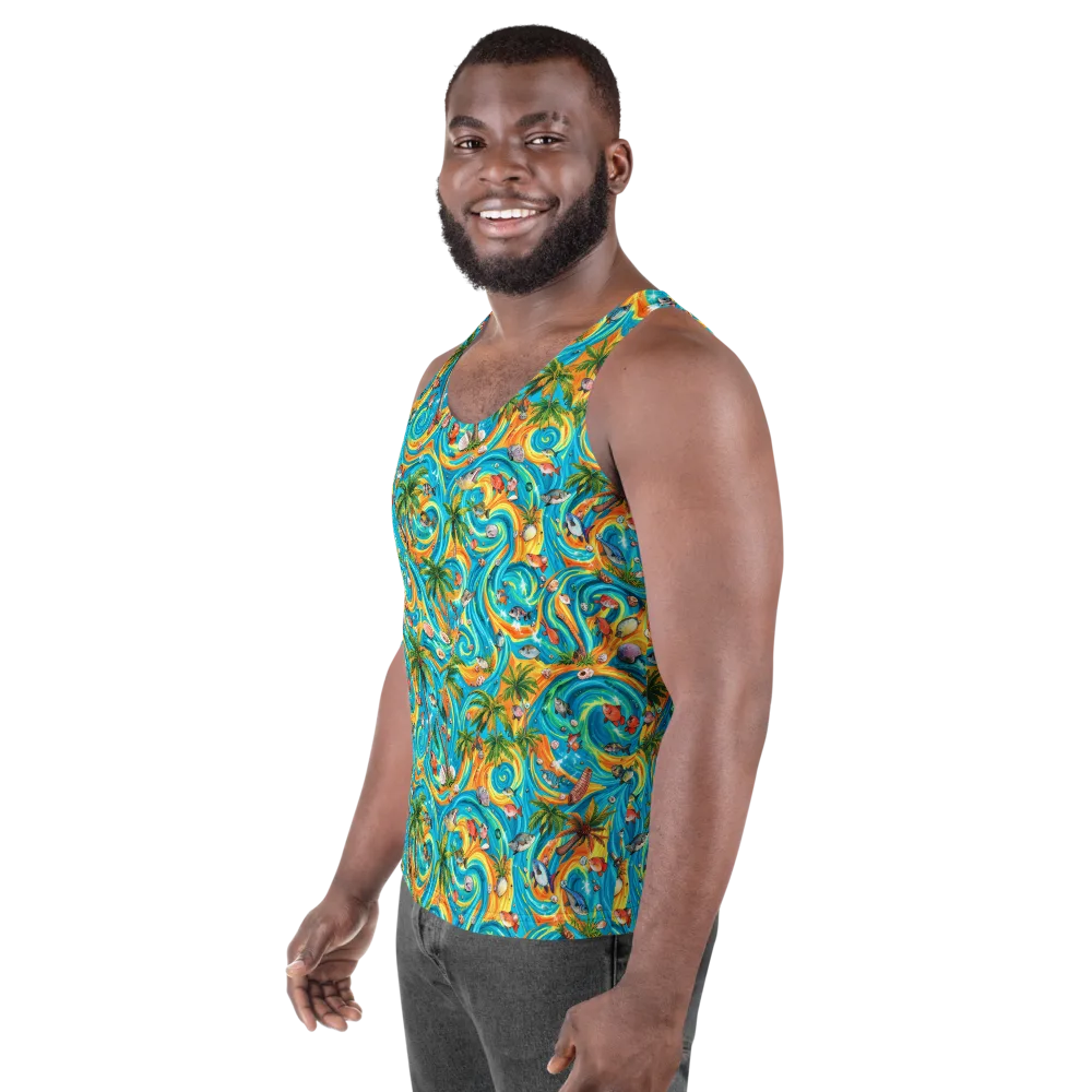 Paradise Gyre on Men's Tank Top — Left Front