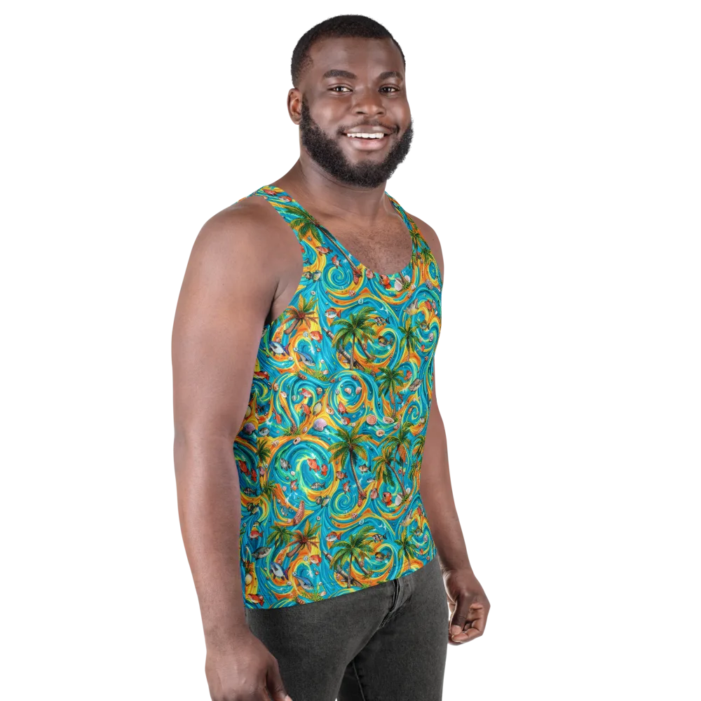 Paradise Gyre on Men's Tank Top — Right Front