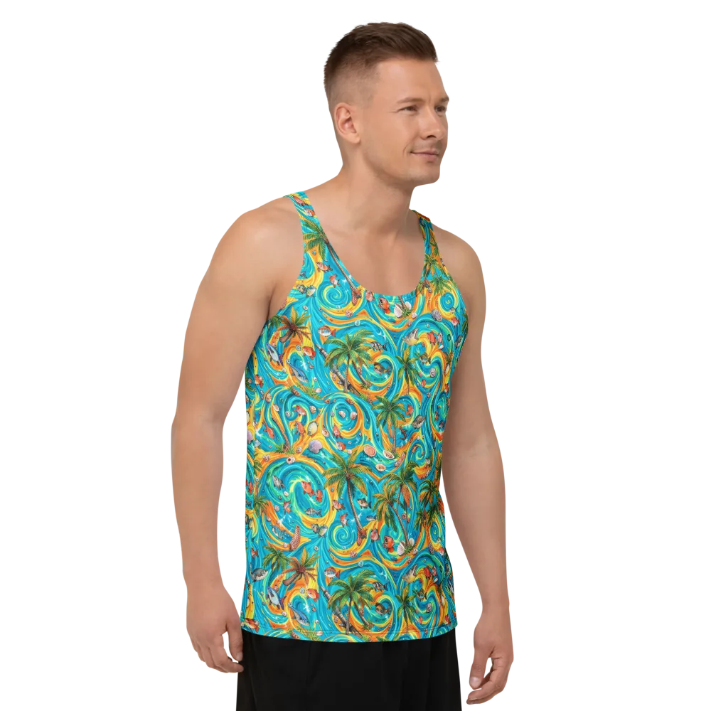 Paradise Gyre on Men's Tank Top — Right Front