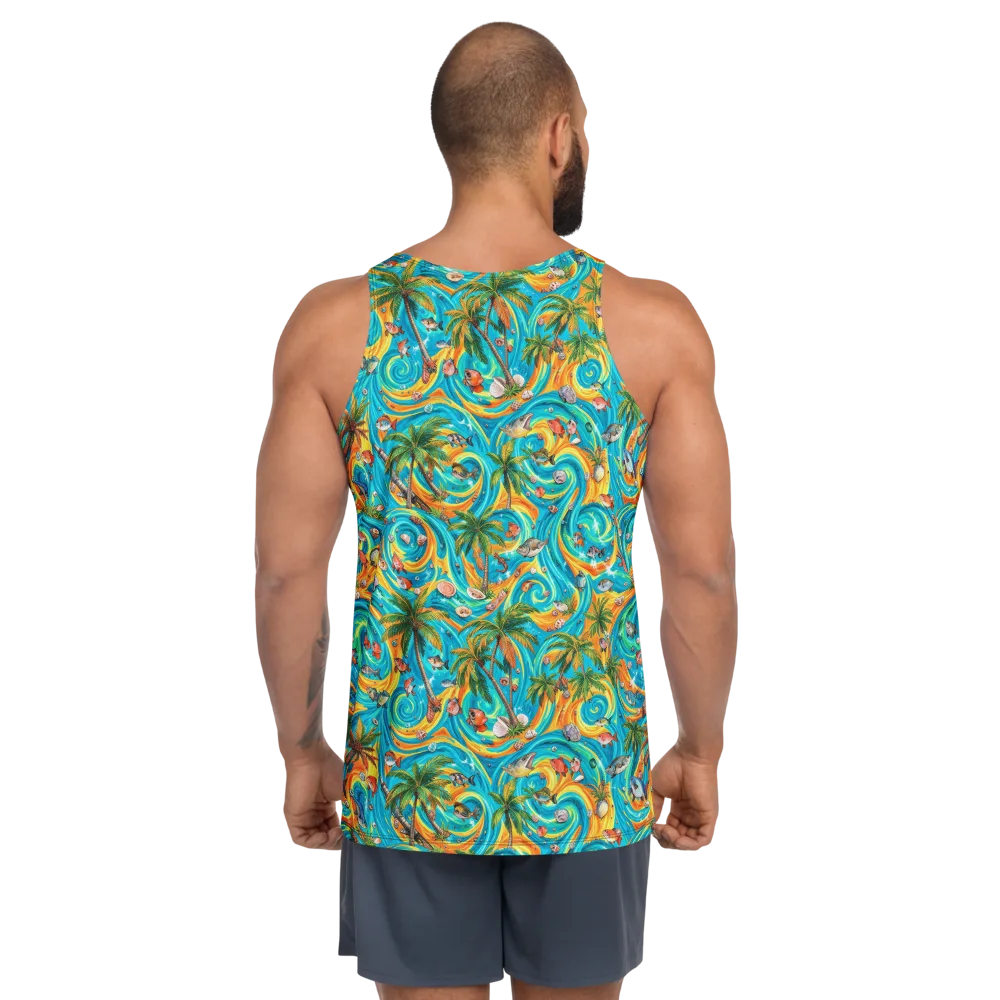 Paradise Gyre on Men's Tank Top — Back