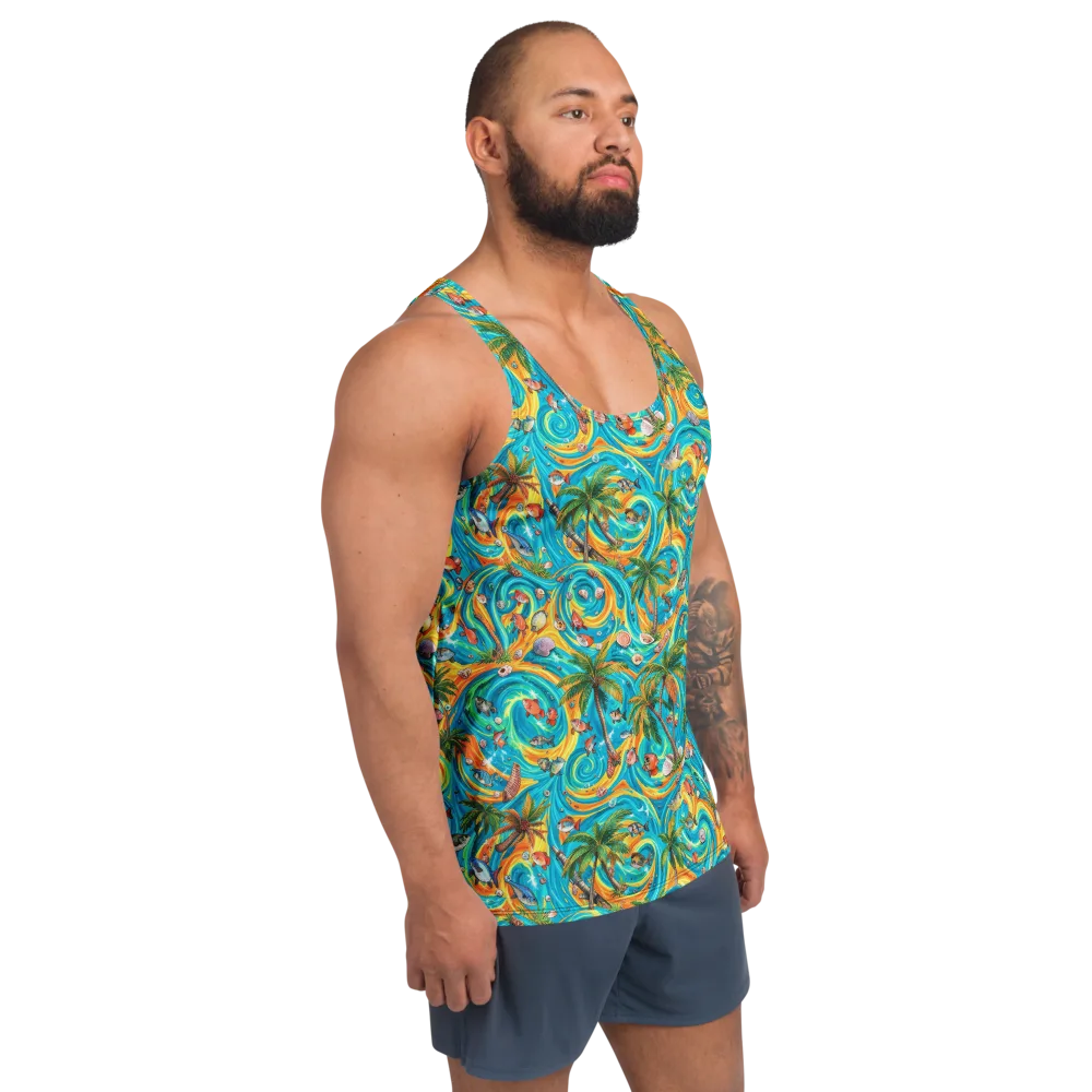 Paradise Gyre on Men's Tank Top — Right Front