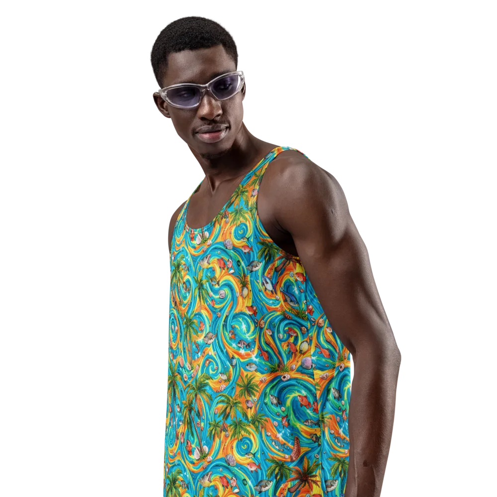 Paradise Gyre on Men's Tank Top — Left