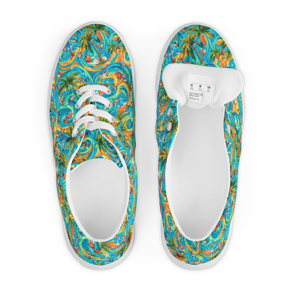 Paradise Gyre on Men's Lace-Up Canvas Shoes — Front