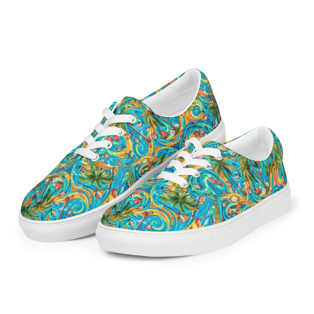 Paradise Gyre on Men's Lace-Up Canvas Shoes — Left Front