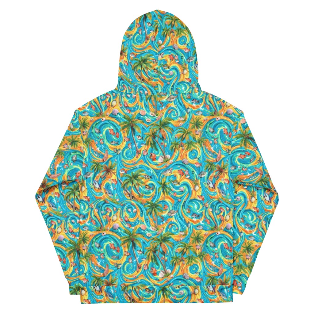 Paradise Gyre on Cotton Hoodie — Back