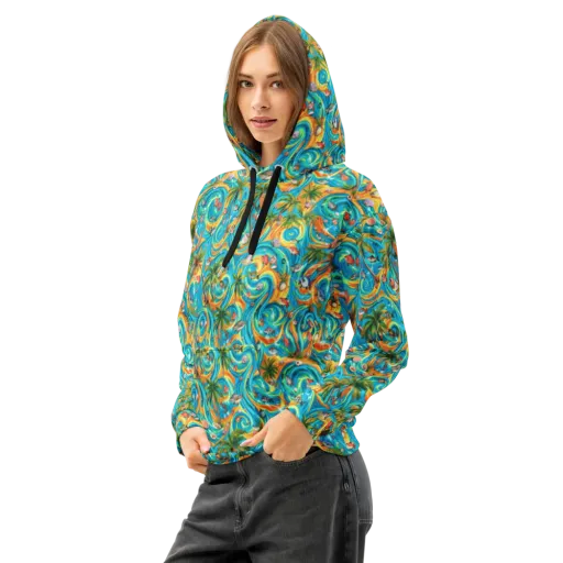 Paradise Gyre on a Cotton Hoodie