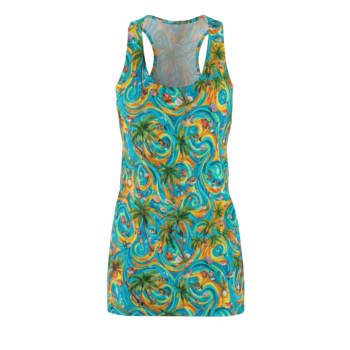 Paradise Gyre on Racerback Dress — Front