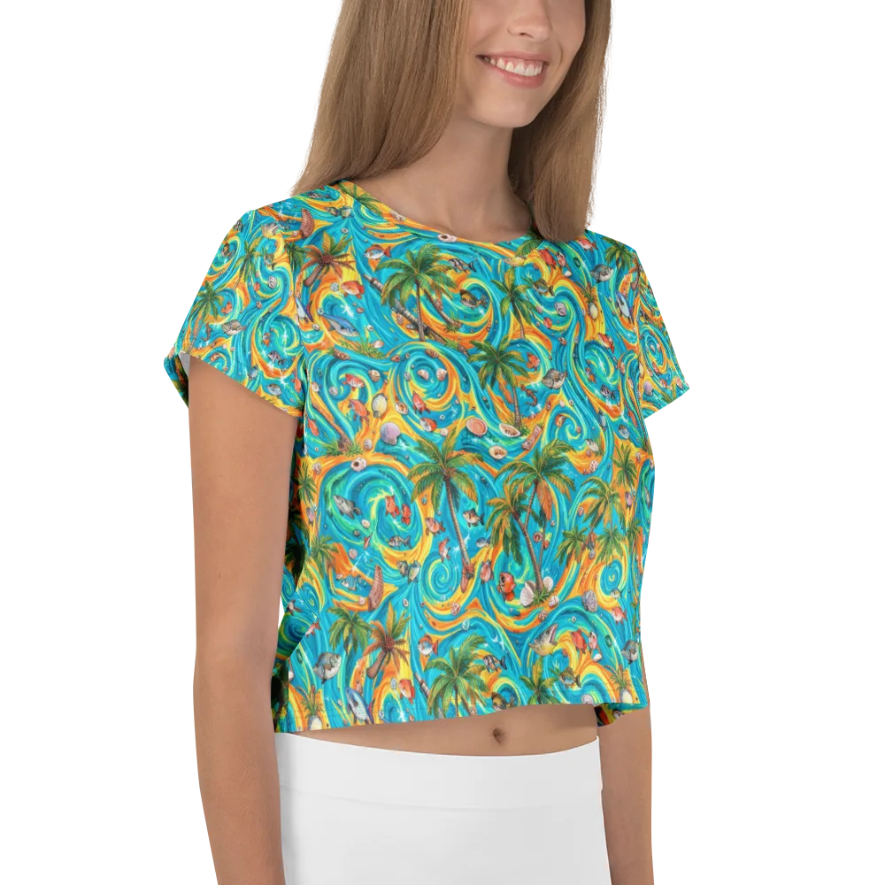 Paradise Gyre on Crop Tee — Right