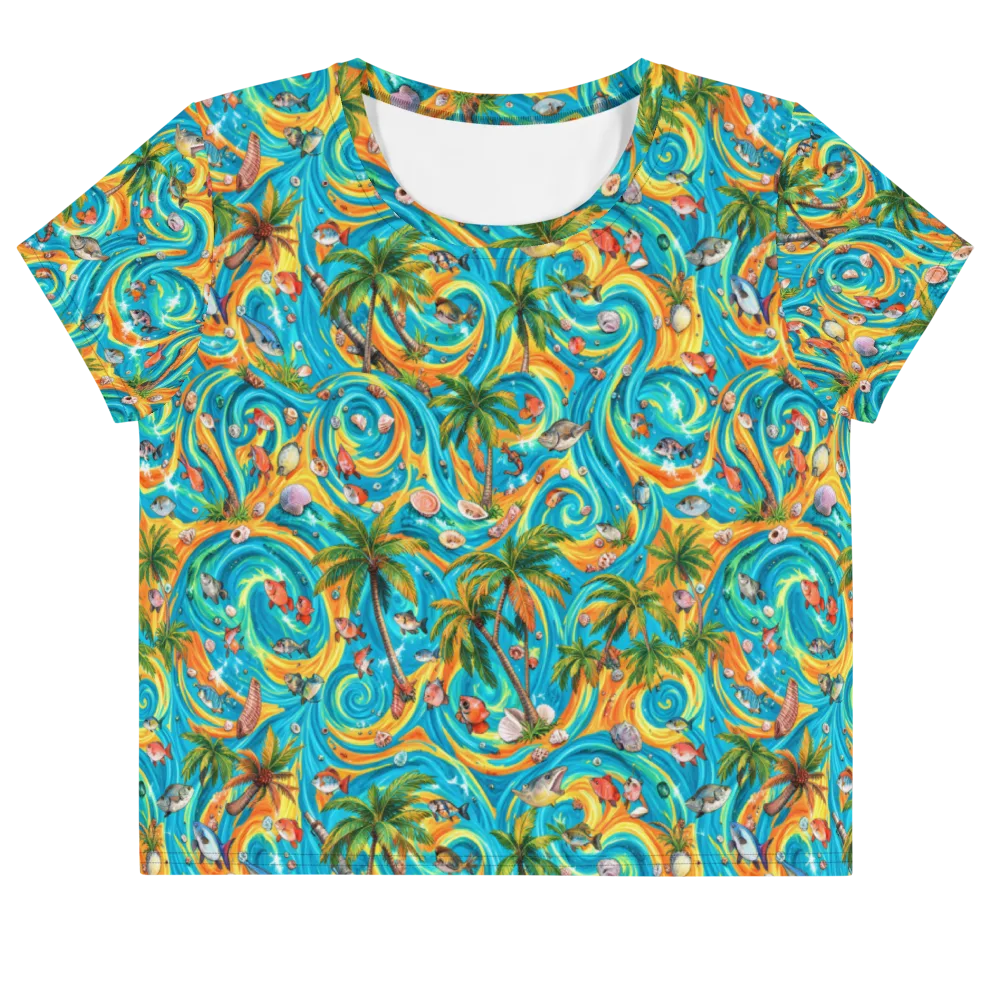 Paradise Gyre on Crop Tee — Front
