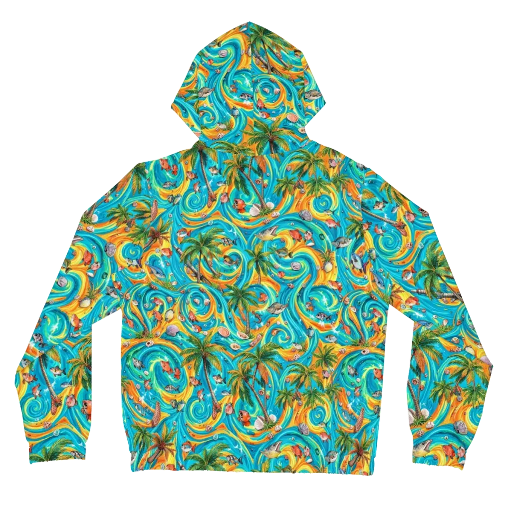 Paradise Gyre on Women's Full-Zip Hoodie — Back