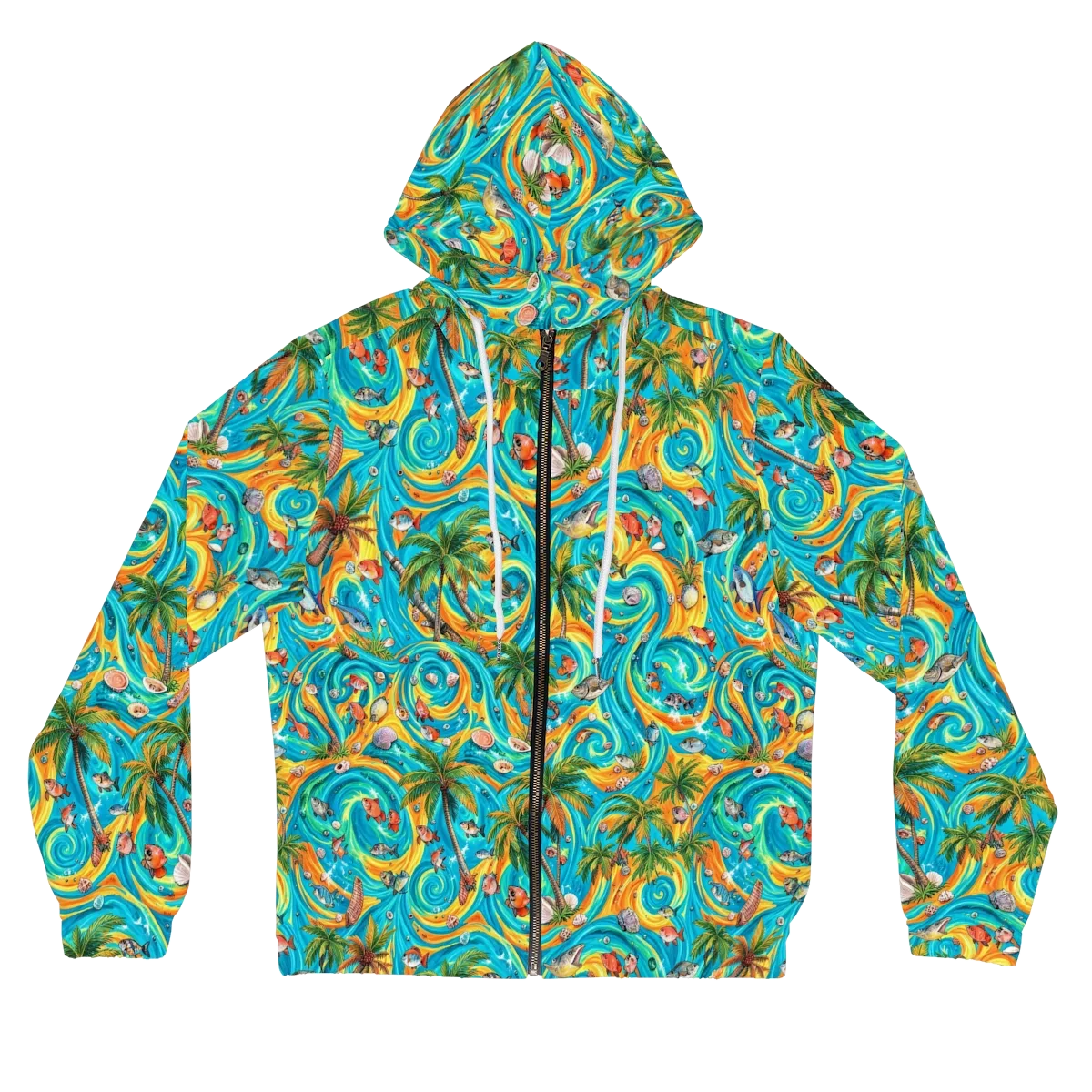 Paradise Gyre on Women's Full-Zip Hoodie — Front