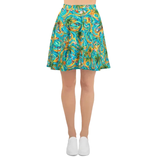 Paradise Gyre on a Skater Skirt