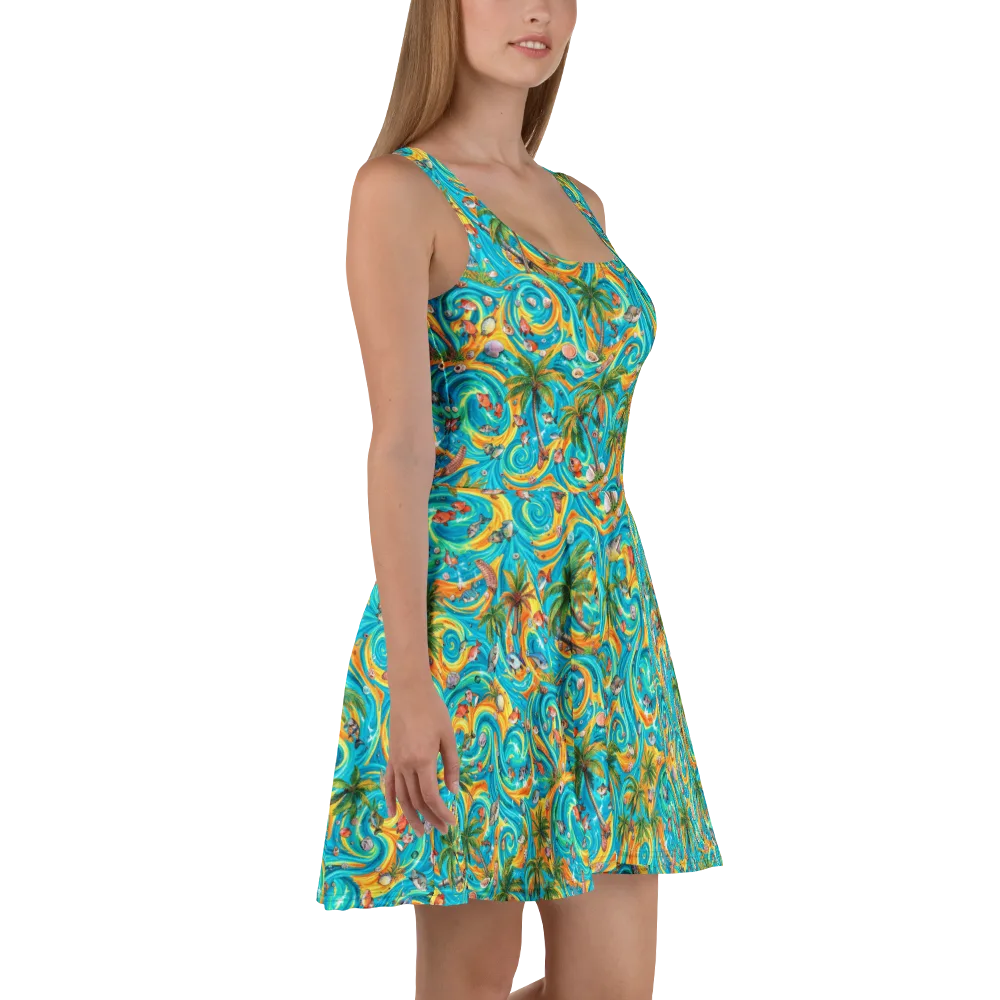 Paradise Gyre on Skater Dress — Right