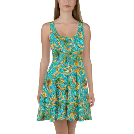 Paradise Gyre on a Skater Dress