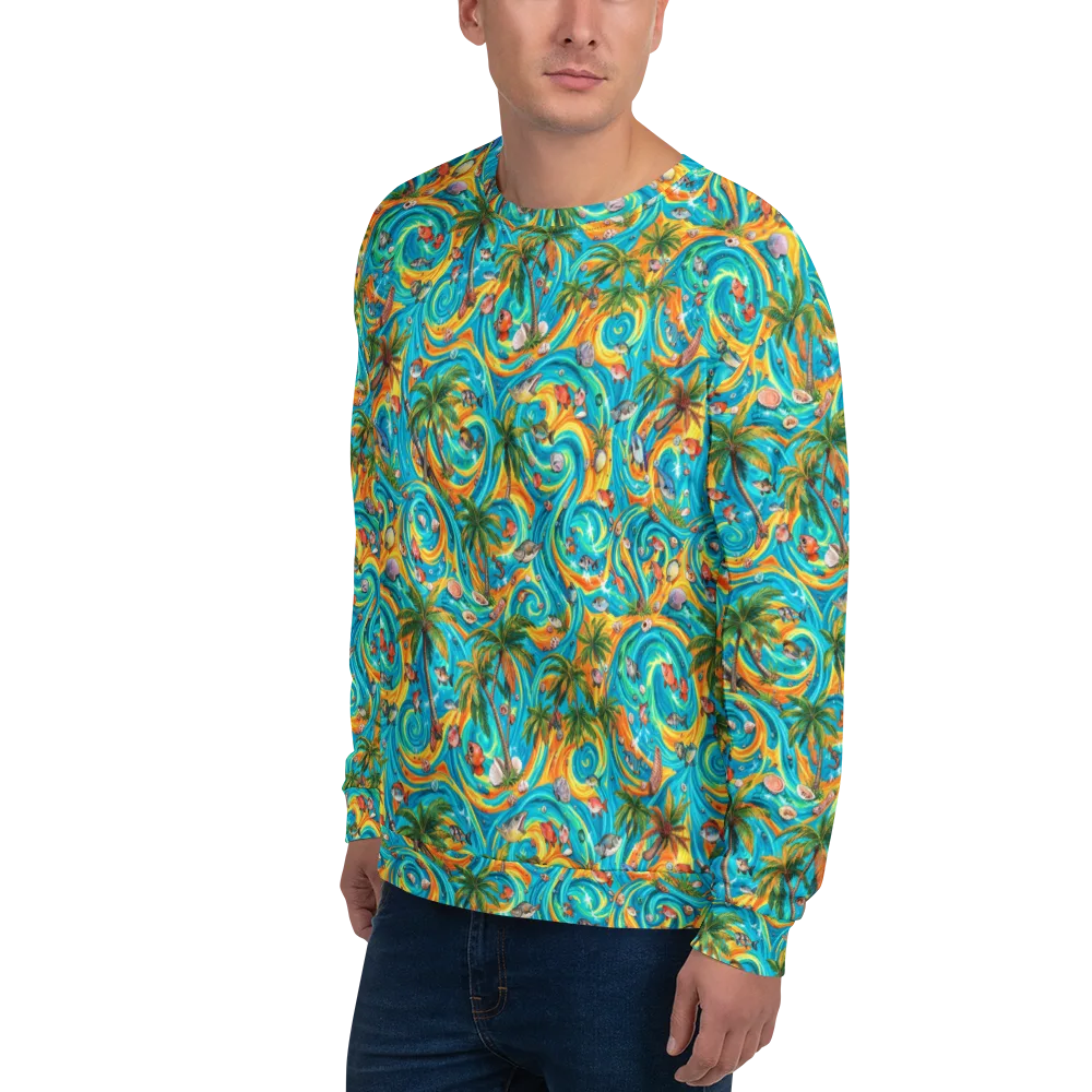 Paradise Gyre on Sweatshirt — Left Front