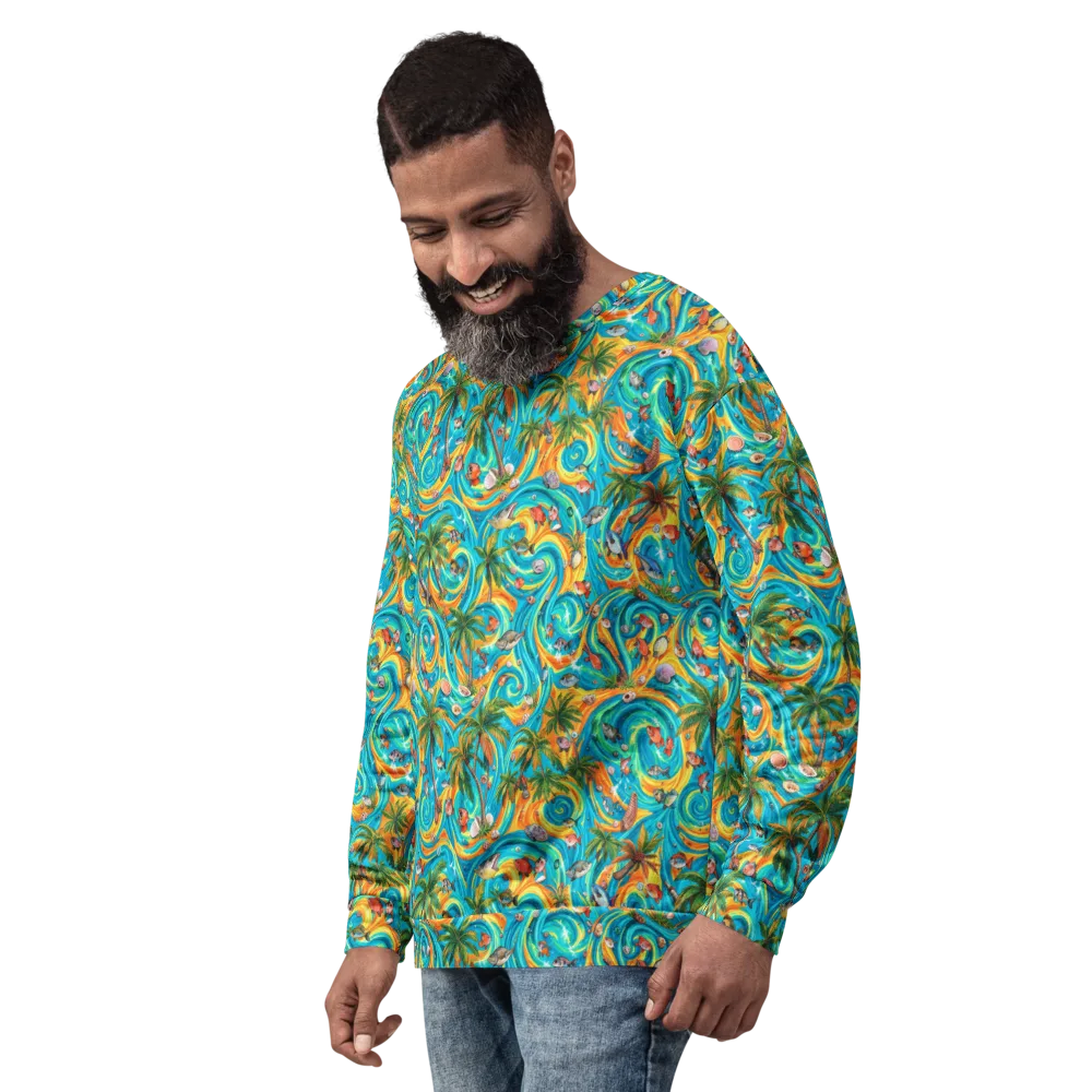 Paradise Gyre on Sweatshirt — Left Front