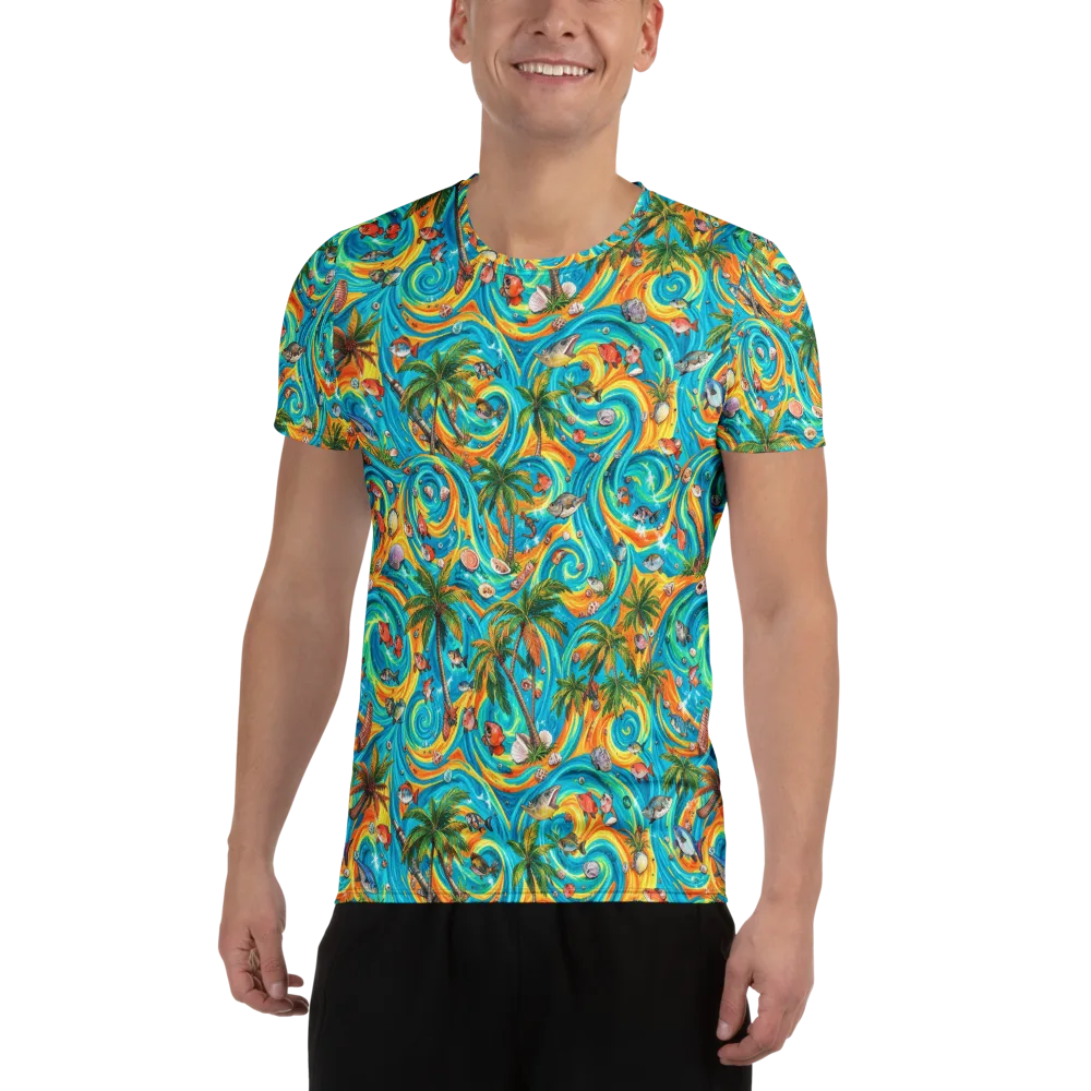 Paradise Gyre on Men's Athletic T-Shirt — Front